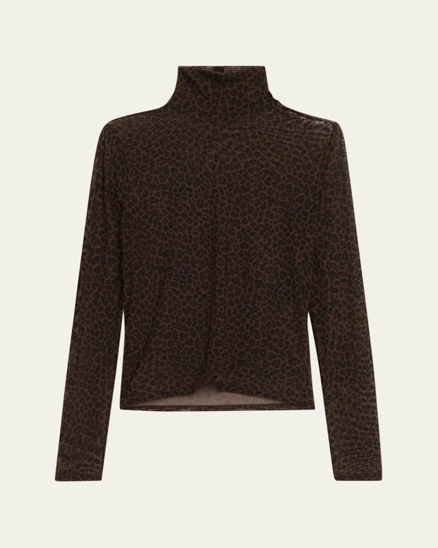 The Sheer Mesh Turtleneck Top